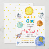 Eerste reis rond de zon op 1 oktober kaart (Voorkant / Achterkant)