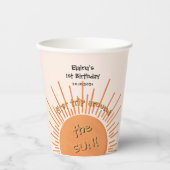 Eerste reis rond de zon op 1 oktober papieren bekers (Voorkant)