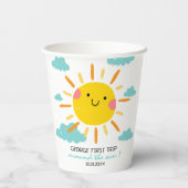 Eerste reis rond de zon op 1 oktober papieren bekers (Achterkant)