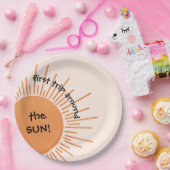 Eerste reis rond de zon op 1 oktober papieren bordje (Feest)