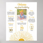 Eerste reis rond de zon op 1 oktober poster (Voorkant)