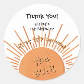 Eerste reis rond de zon op 1 oktober ronde sticker (Voorkant)