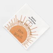 Eerste reis rond de zon op 1 oktober servet (Hoek)