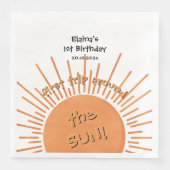 Eerste reis rond de zon op 1 oktober servet (Voorkant)