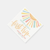 Eerste reis rond de zon op 1 oktober servet (Hoek)