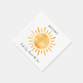 Eerste reis rond de zon op 1 oktober servet (Hoek)