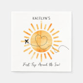 Eerste reis rond de zon op 1 oktober servet (Voorkant)