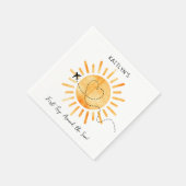 Eerste reis rond de zon op 1 oktober servet (Hoek)