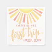 Eerste reis rond de zon op 1 oktober servet (Voorkant)