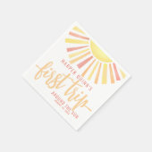 Eerste reis rond de zon op 1 oktober servet (Hoek)