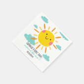 Eerste reis rond de zon op 1 oktober servet (Hoek)