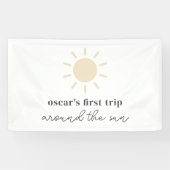 Eerste reis rond de zon op 1 oktober spandoek (Horizontaal)