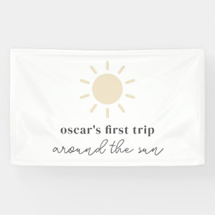 Eerste reis rond de zon op 1 oktober spandoek