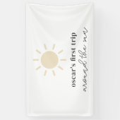 Eerste reis rond de zon op 1 oktober spandoek (Verticaal)