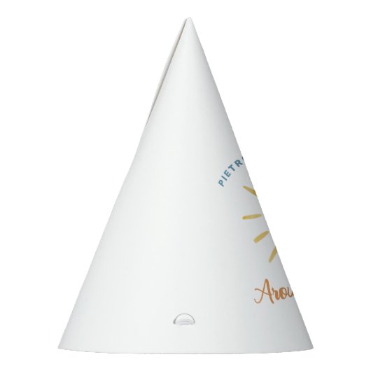 Eerste reis rond de zon op de eerste verjaardag feesthoedjes (Links)