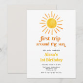 Eerste reis rond de zon op de eerste verjaardag kaart (Voorkant / Achterkant)