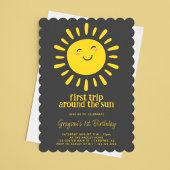 Eerste reis rond de zon op de eerste verjaardag kaart