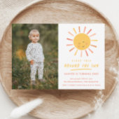 Eerste reis rond de zon op de eerste verjaardag kaart