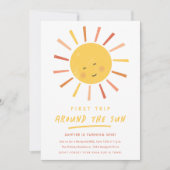 Eerste reis rond de zon op de eerste verjaardag kaart (Voorkant)