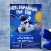 Eerste reis rond de zon - Outer Space Invitation Kaart