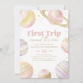 Eerste reis rond de zon Outer Space Verjaardag Kaart (Voorkant)