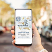 Eerste reis rond de zon Outer Space Verjaardag Kaart