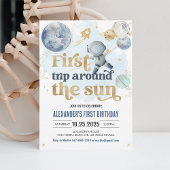 Eerste reis rond de zon Outer Space Verjaardag Kaart