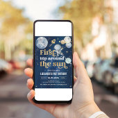 Eerste reis rond de zon Outer Space Verjaardag Kaart