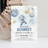 Eerste reis rond de zon Outer Space Verjaardag Kaart