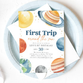 Eerste reis rond de zon Outer Space Verjaardag Kaart