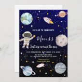 Eerste reis rond de zon Outer Space Verjaardag Kaart (Voorkant / Achterkant)