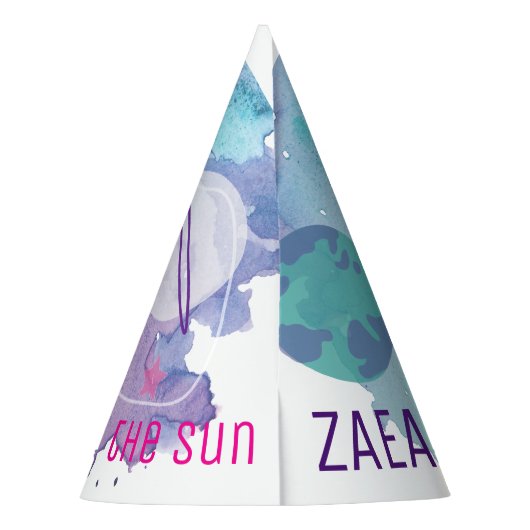 Eerste reis rond de zon - Party Petten Feesthoedjes (Achterkant)