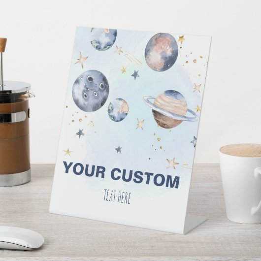 Eerste reis rond de zon reclamebord met voetstuk (Insitu)