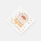 Eerste reis rond de zon Retro 1e verjaardag Servet (Hoek)