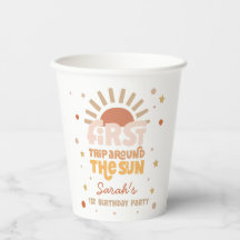 Eerste reis rond de zon Retro Boho 1e verjaardag