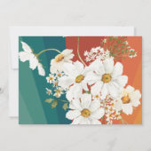 Eerste reis rond de zon | Retro Daisy Rainbow Kaart (Achterkant)