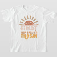 Eerste Reis Rond De Zon Retro Kids 1e Verjaardag