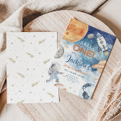 Eerste reis rond de zon, ruimte 1e verjaardag kaart