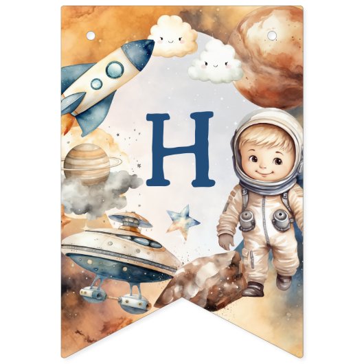 Eerste reis rond de zon ruimte 1e verjaardag vlaggetjes (Tweede vlag)