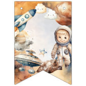 Eerste reis rond de zon ruimte 1e verjaardag vlaggetjes (Eerste vlag)