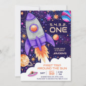 Eerste reis rond de zon Space Astronaut Foto Kaart (Voorkant)