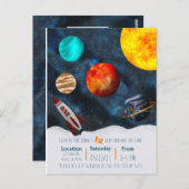 Eerste reis rond de zon Space Theme Boy Planets Briefkaart (Voorkant / Achterkant)