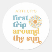 Eerste reis rond de zon Sticker (Voorkant)