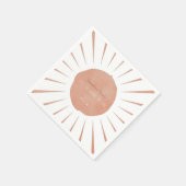 Eerste reis rond de zon | Terracotta Sunshine Servet (Hoek)