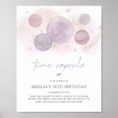 Eerste reis rond de zon tijd capsule teken poster (Voorkant)