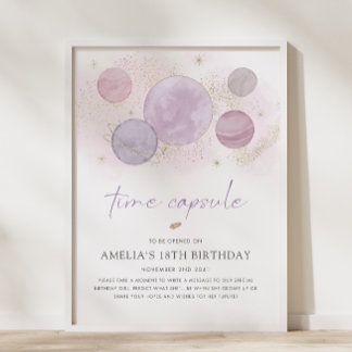 Eerste reis rond de zon tijd capsule teken poster