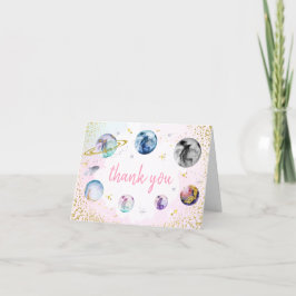 Eerste reis rond de zon tijdens de zomerdag bedankkaart