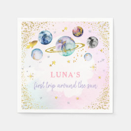 Eerste reis rond de zon tijdens de zomerdag servet