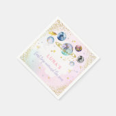 Eerste reis rond de zon tijdens de zomerdag servet (Hoek)