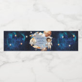 Eerste reis rond de zon tijdens de zomerdag waterfles etiket (Enkel label)